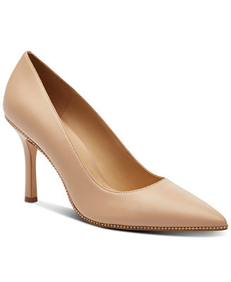 Samantha Signature Pointed-Toe Leather Pumps | Macy's