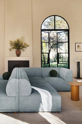 Celine Corduroy Modular Armless Sofa | Anthropologie (US)
