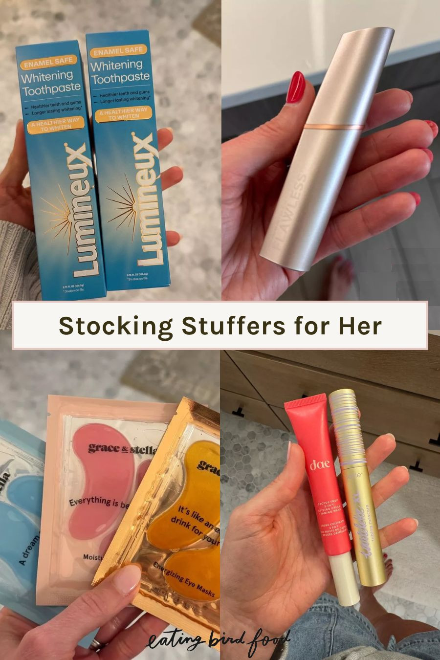 Stocking Stuffers for Her!

Luminex | Eye Patches | Tarte | Dae | Women Stocking Stuffers 

 #LTKHoliday #LTKFindsUnder50 #LTKFindsUnder100