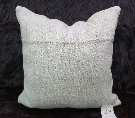 Hemp Pillow 20"×20" inches Anatolian Handmade Kilim Pillow Decorative Organic Kilim Pillow Cover... | Etsy (US)