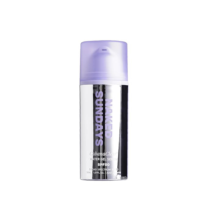 Amazon.com: Naked Sundays CabanaClear SPF 50 Face Sunscreen Serum - Invisible Water Gel, Hyaluron... | Amazon (US)