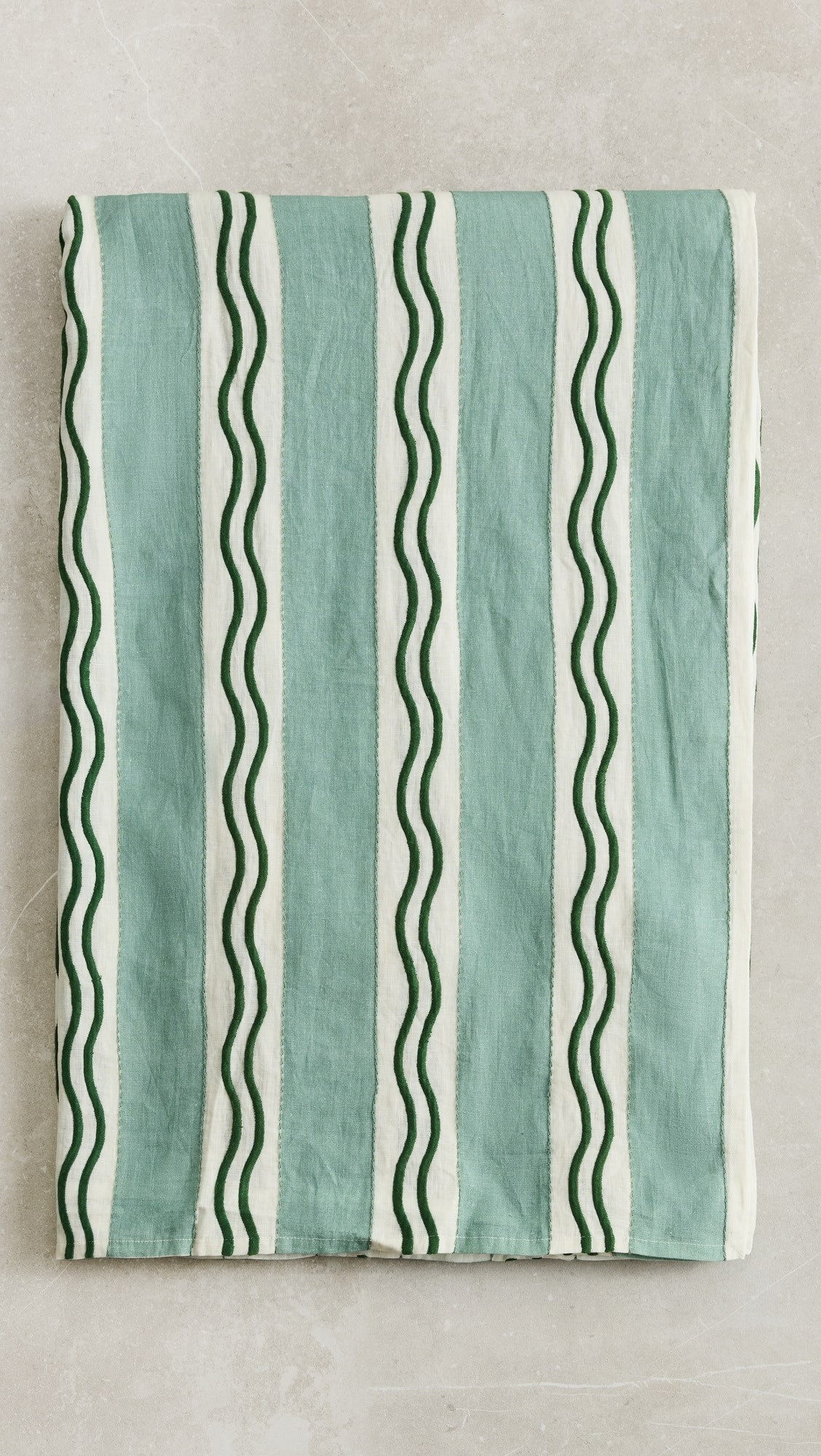 Misette Stripe Embroidered Linen Tablecloth | Shopbop | Shopbop
