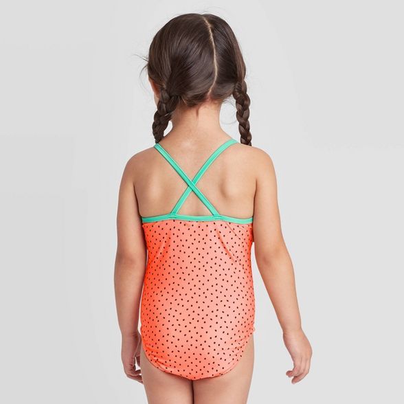 Toddler Girls' Strawberry One Piece Swimsuit - Cat & Jack™ Coral | Target