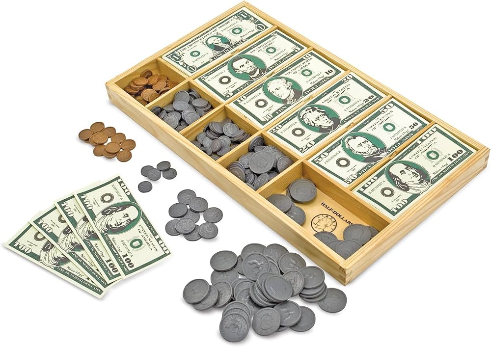 Melissa & Doug Play Money Set - Educational Toy With Paper Bills and Plastic Coins (50 of each de... | Amazon (US)