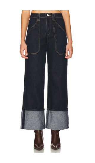 BLANKNYC Cuffed Straight in Denim-Dark. - size 31 | Revolve Clothing (Global)