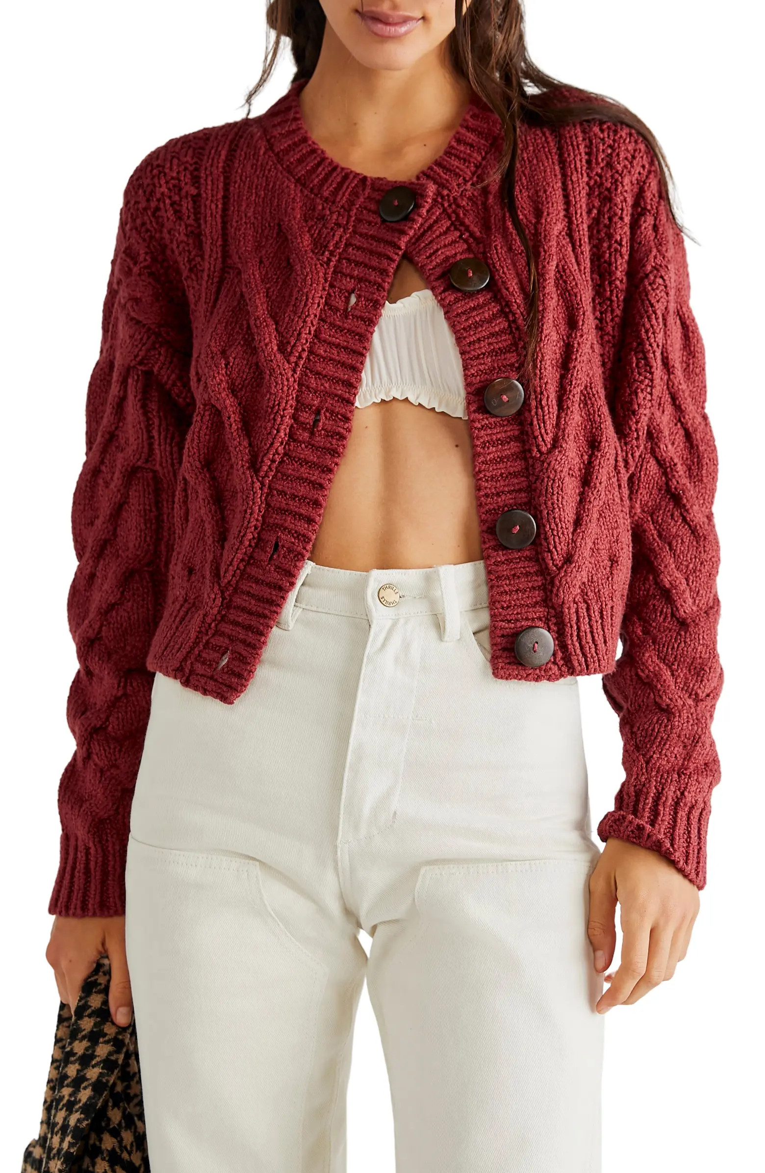Bonfire Cable Knit Cardigan | Nordstrom