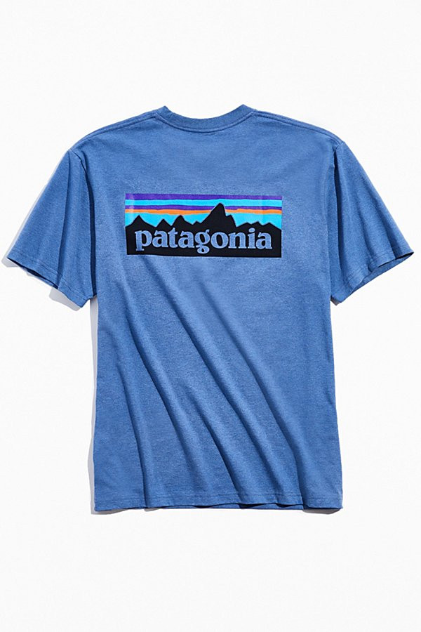 Patagonia P-6 Logo Cotton Tee - Grey XXL at Urban Outfitters | Urban Outfitters (US and RoW)