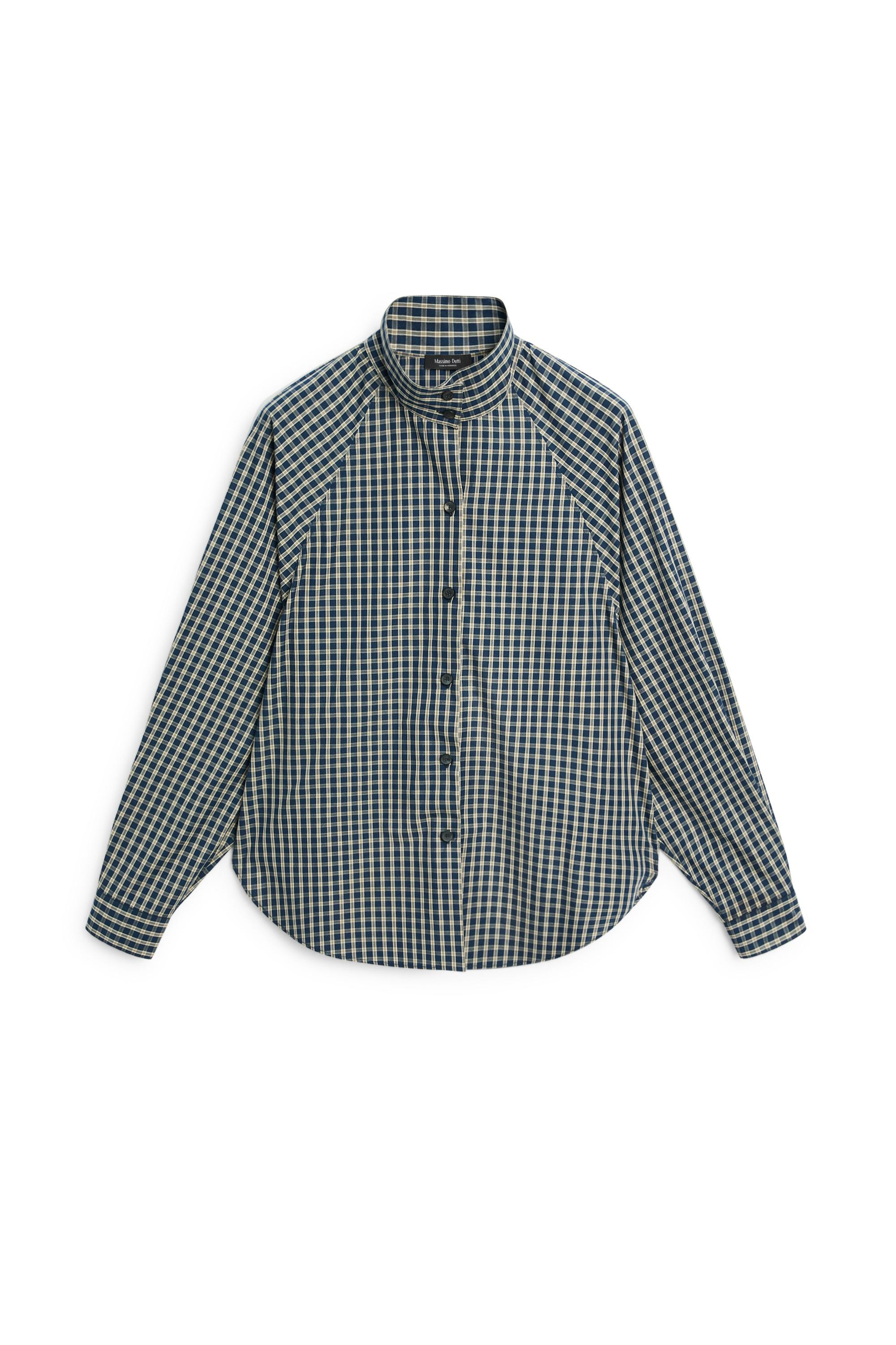 Chemise à carreaux 100 % coton - BLEU | Massimo Dutti FR