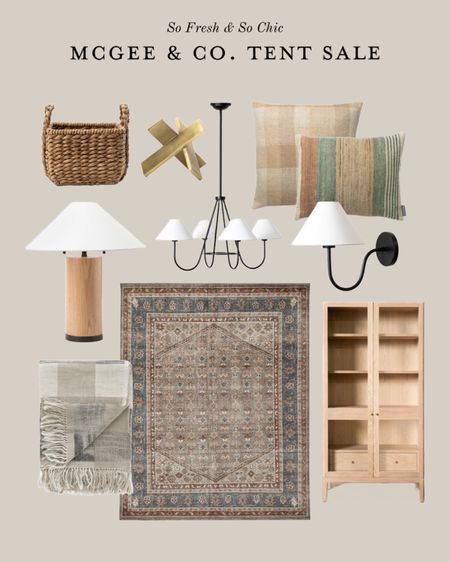 Amazing McGee & Co. Tent sale! Up to 70% off!
-
Affordable home decor - traditional neutral rug - wood cabinet with glass doors - white shade chandelier - white shade wall sconce - wood table lamp with white shade - printed throw pillows - neutral throw pillows - woven basket - linen throw - gold object - coffee table styling - shelf styling - dining room decor - living room decor - bedroom decor - bedroom rug - living room rug 

#LTKsalealert #LTKhome