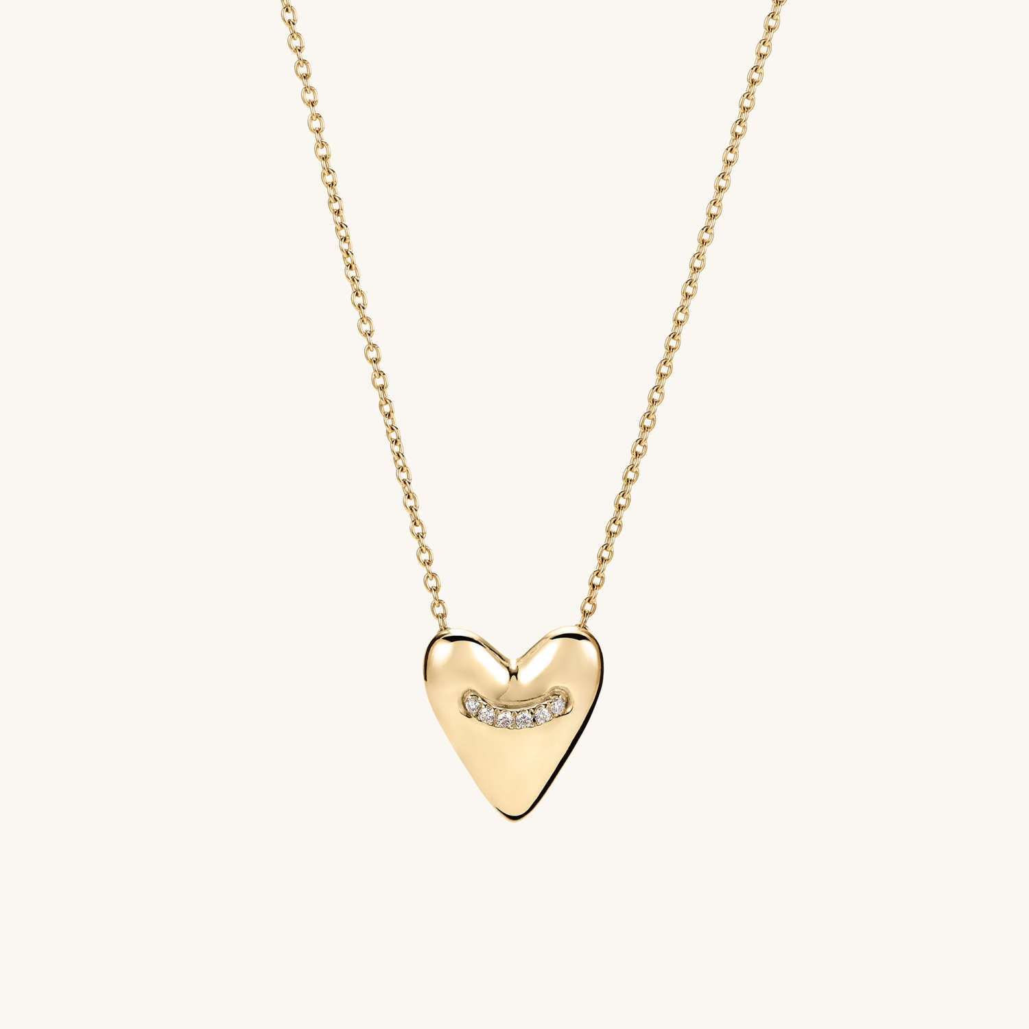Heart Pavé Diamond Pendant Necklace : Handcrafted in 14k Gold | Mejuri | Mejuri (Global)