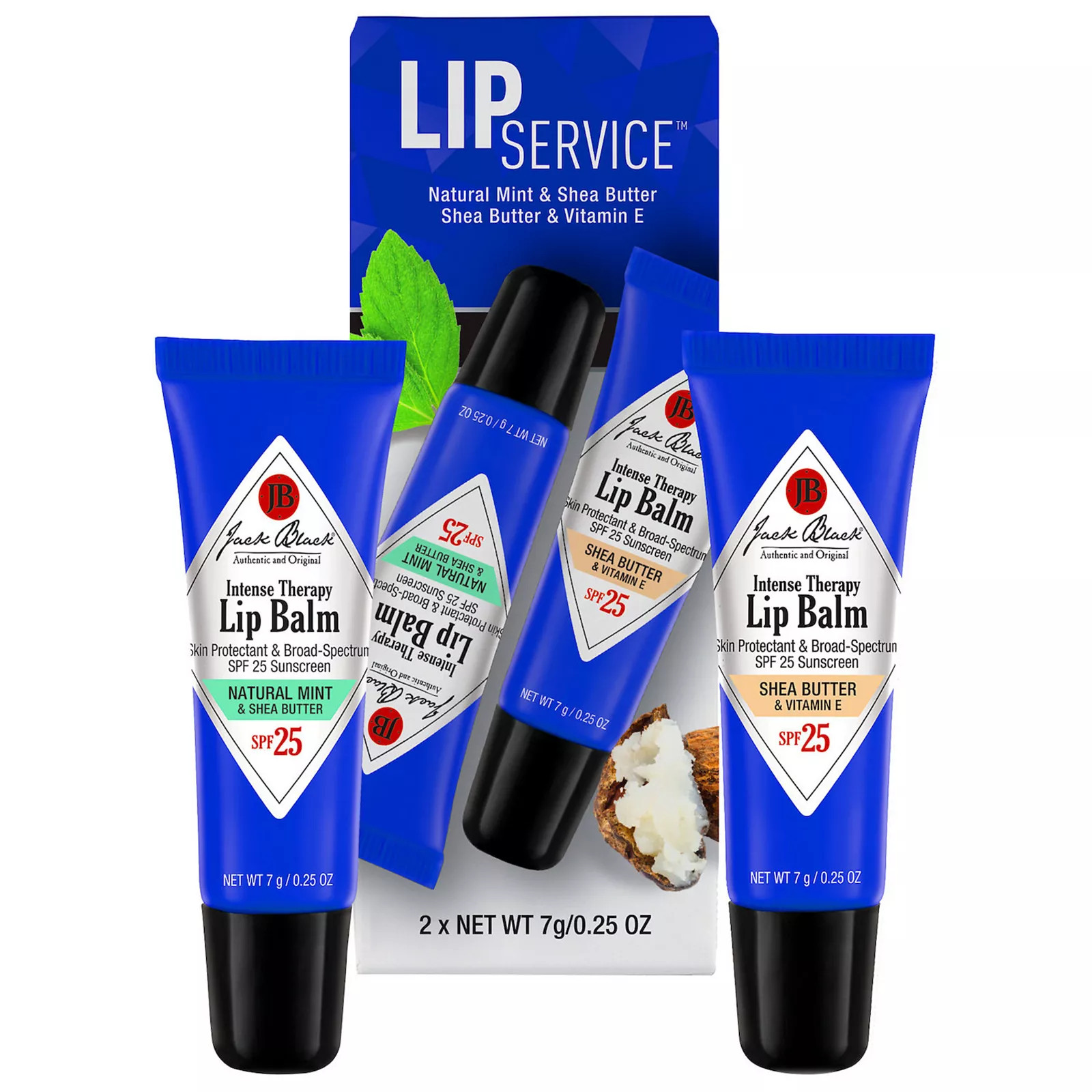 Jack Black Lip Service - Lip Balm Duo Mint & Shea, Size: Set, None | Kohl's