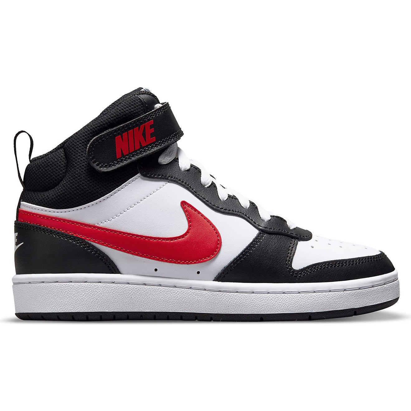 Nike Kids' Court Borough 2 Swoosh Mid Grade School  Basketball Shoes | Academy Sports + Outdoors