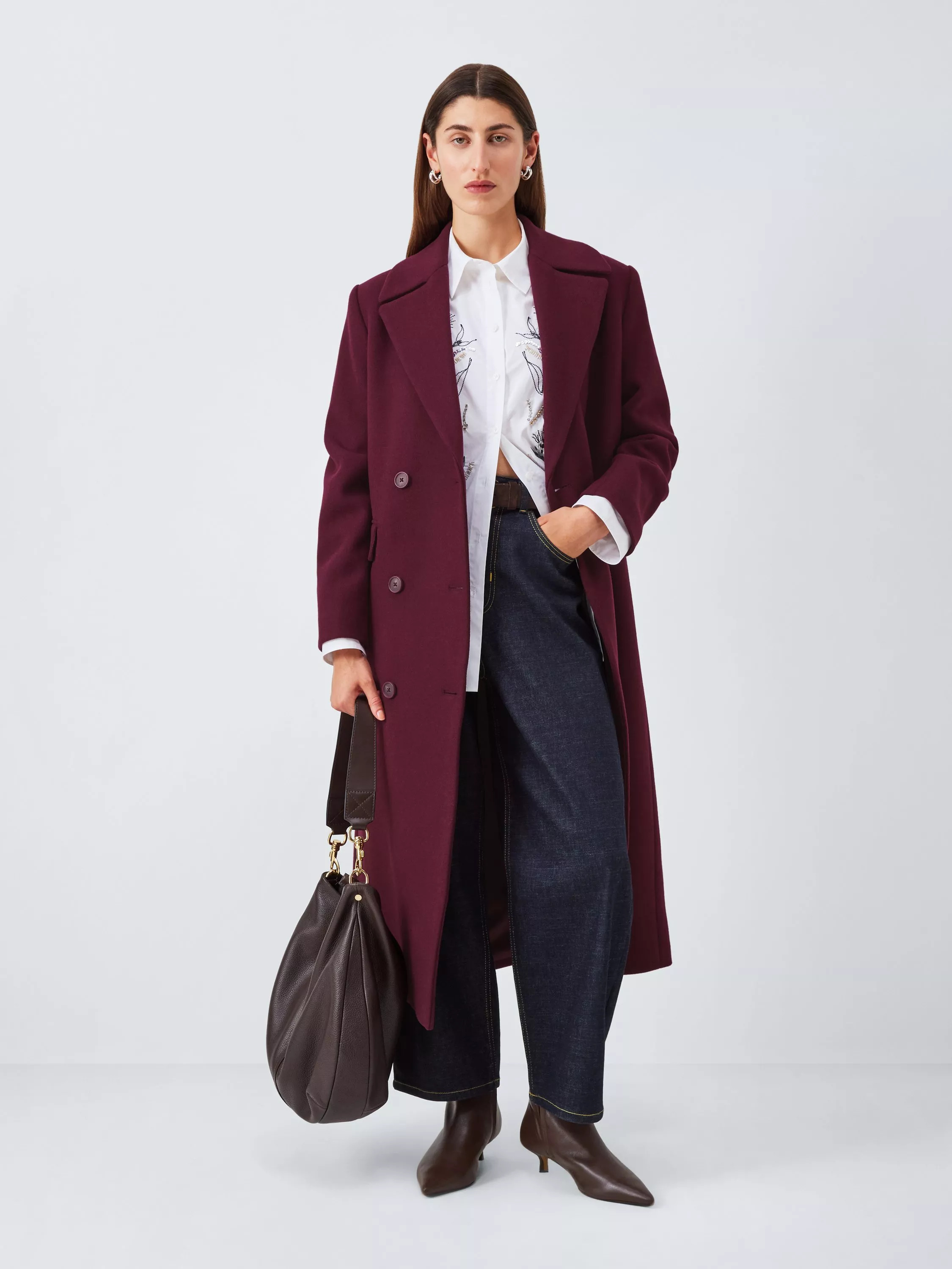 John Lewis Double Breasted Wool Blend Coat | John Lewis (UK)