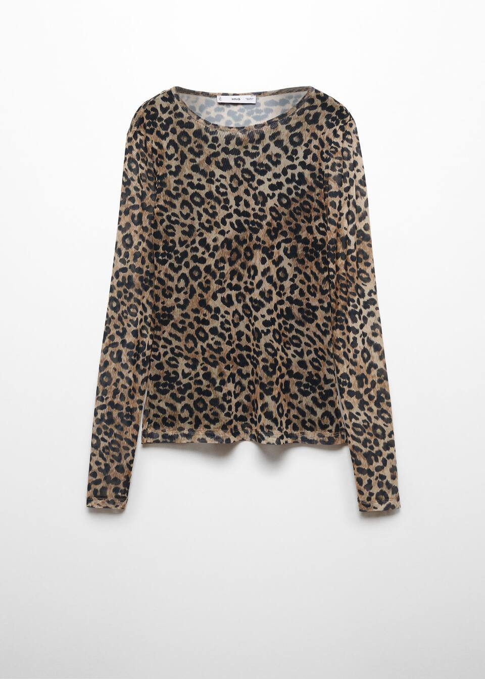 Leopard-print t-shirt -  Women | Mango USA | MANGO (US)