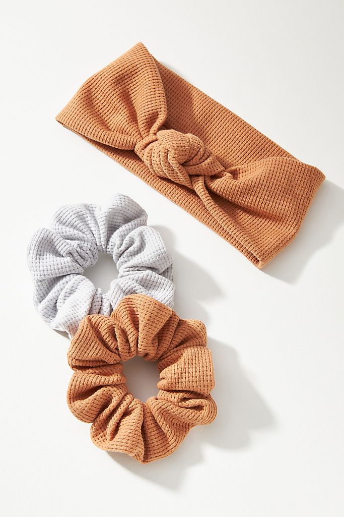 Suzie Waffle Twist Headband & Scrunchie Set | Anthropologie (US)