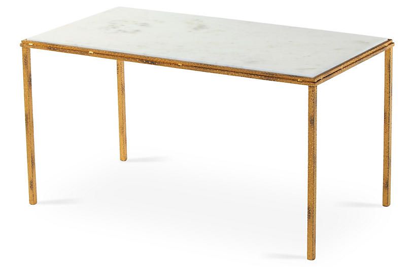 Griffith Marble Coffee Table - White - Global Views | One Kings Lane