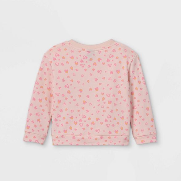Toddler Girls&#39; Ruffle Sweatshirt - art class&#8482; Pink 18M | Target