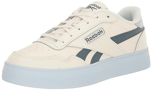 Reebok Women's Court Advance Bold Sneaker, Chalk/Feel Good Blue/Hoops Blue, 9.5 | Amazon (US)