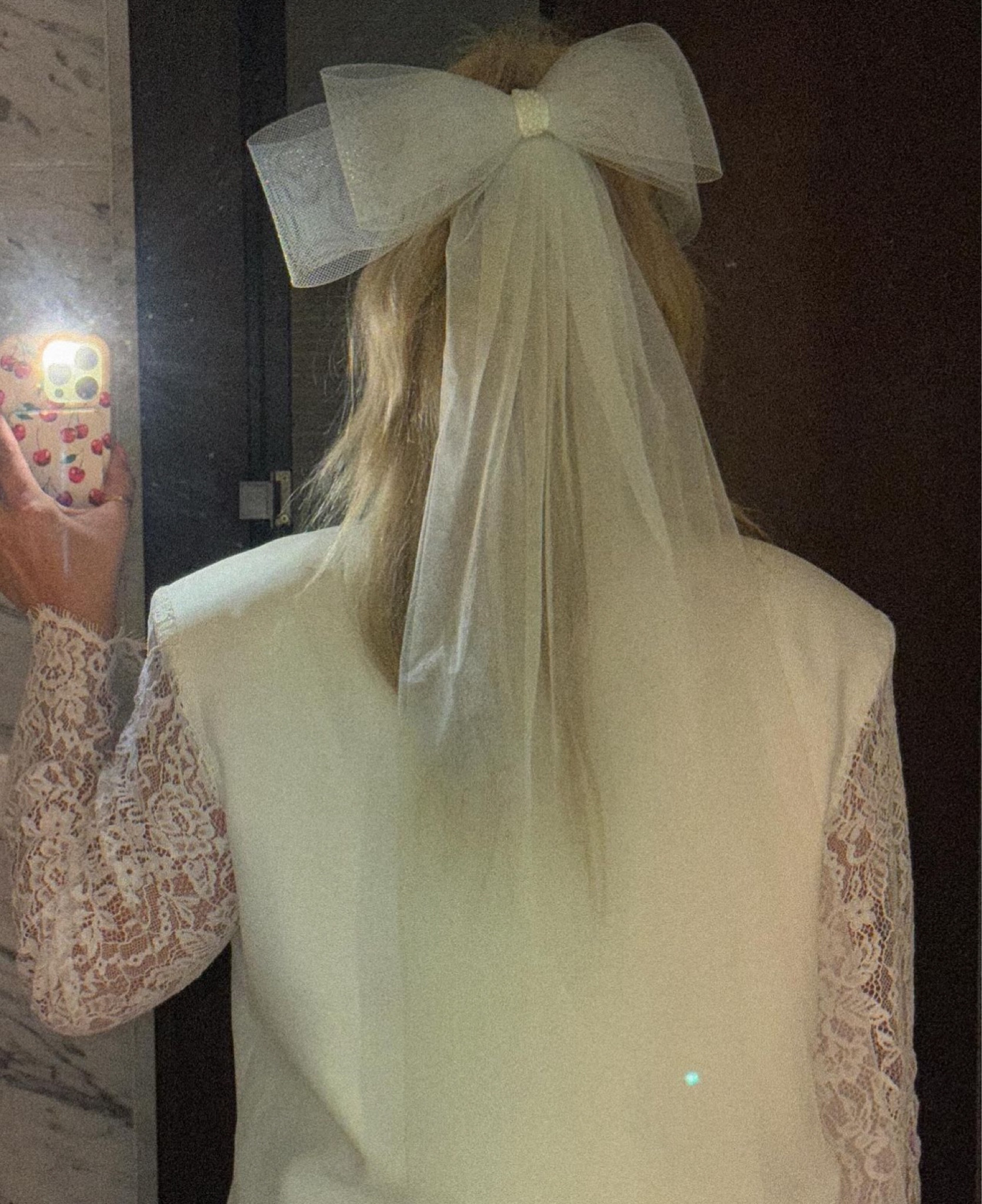 it’s giving bride🤍🤩🎀 #bow #bridaltheme #white #whitelace #whitebow #cherrycase 

#LTKstyletip #LTKwedding #LTKsalealert