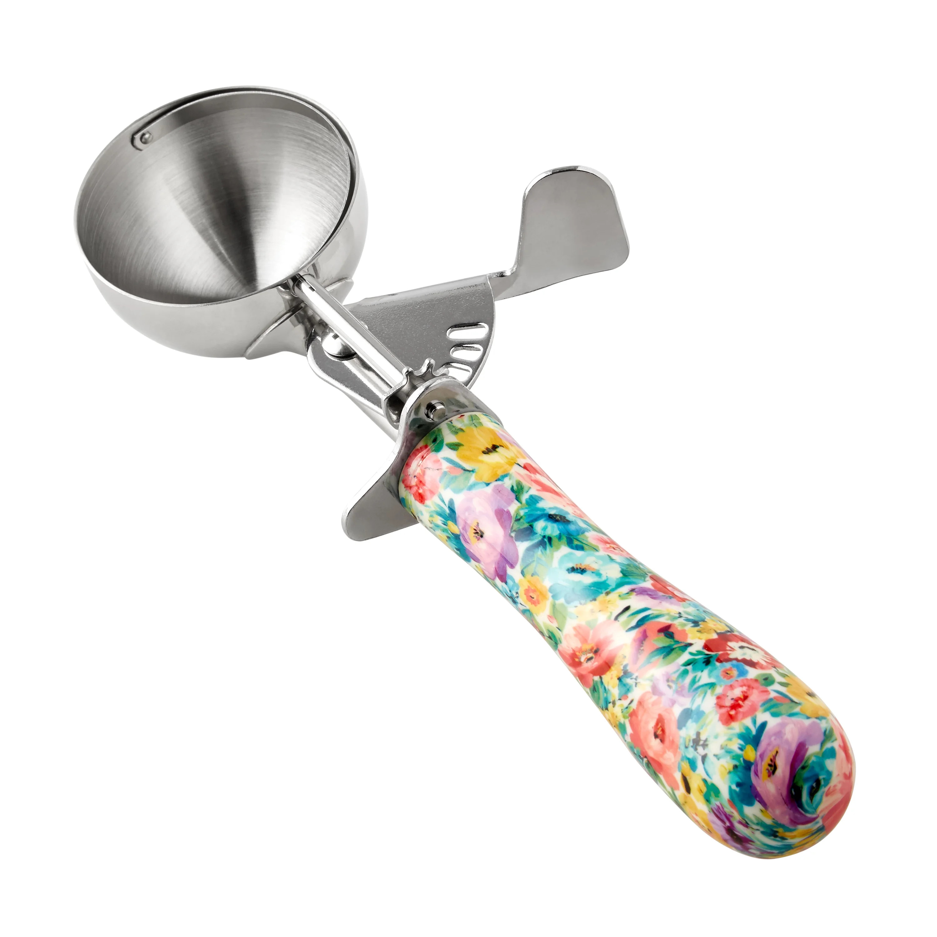 The Pioneer Woman Sweet Romance Stainless Steel Trigger Ice Cream Scoop - Walmart.com | Walmart (US)