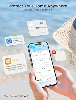 Govee WiFi Water Sensor 2 Pack, 100dB Adjustable Alarm and App Notifications, Leak and Drip Alert... | Amazon (US)