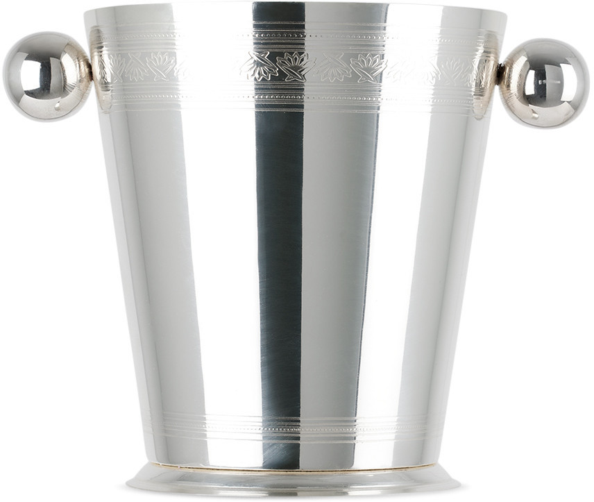 Soho Home Silver Rochester Engraved Ice Bucket | SSENSE