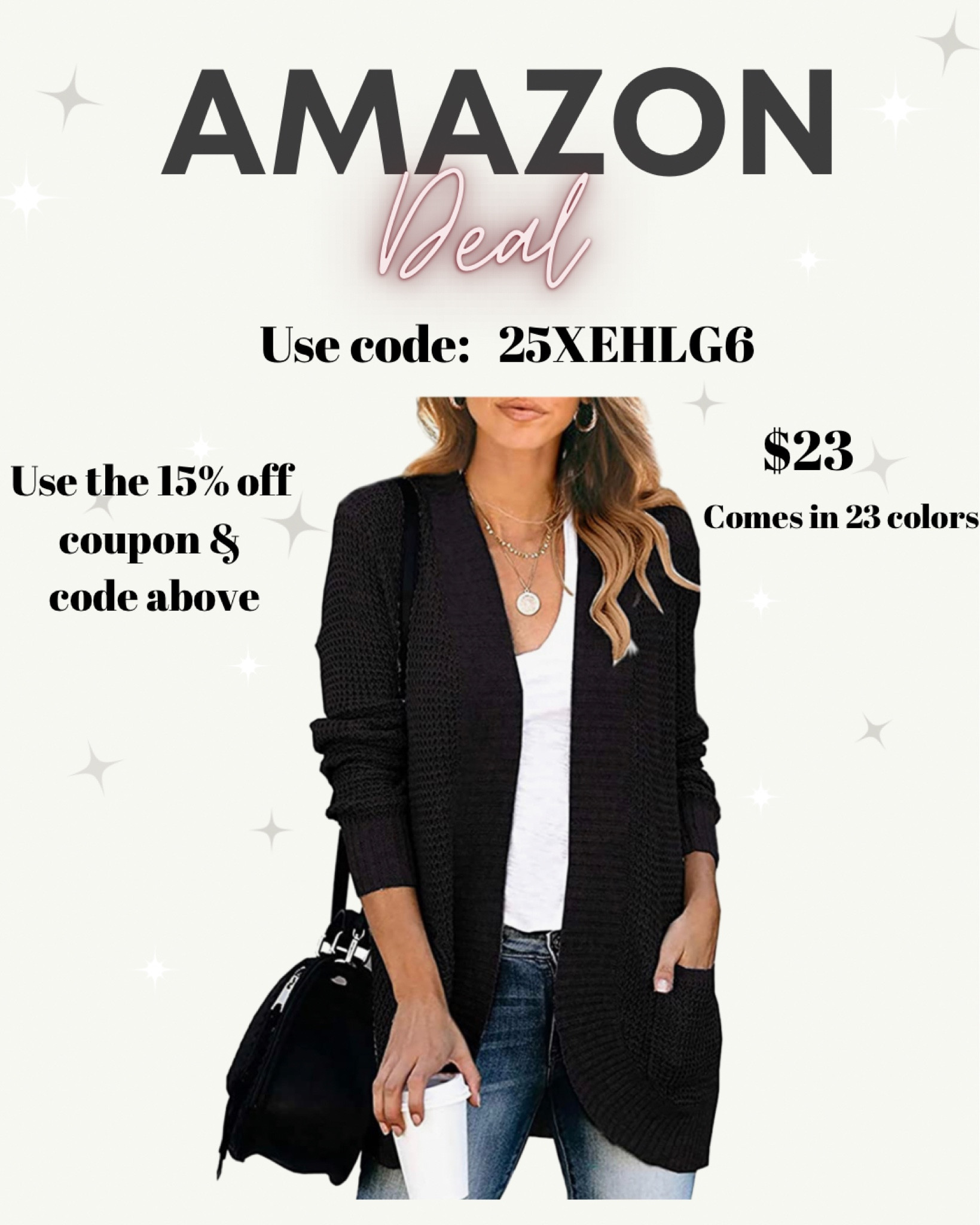 Amazon cardigan comes in 23 colors. I wear a medium. Use coupon and code: 25XEHLG6 for discount







Fall outfit, midsize fashion, date night, casual fashion, style over 40

#LTKworkwear #LTKsalealert #LTKcurves