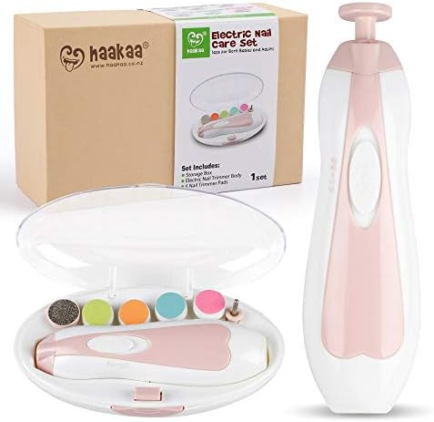 Amazon.com : haakaa Baby Nail Trimmer Electric Safe Baby Nail Clippers Baby Nail File Kit Manicur... | Amazon (US)