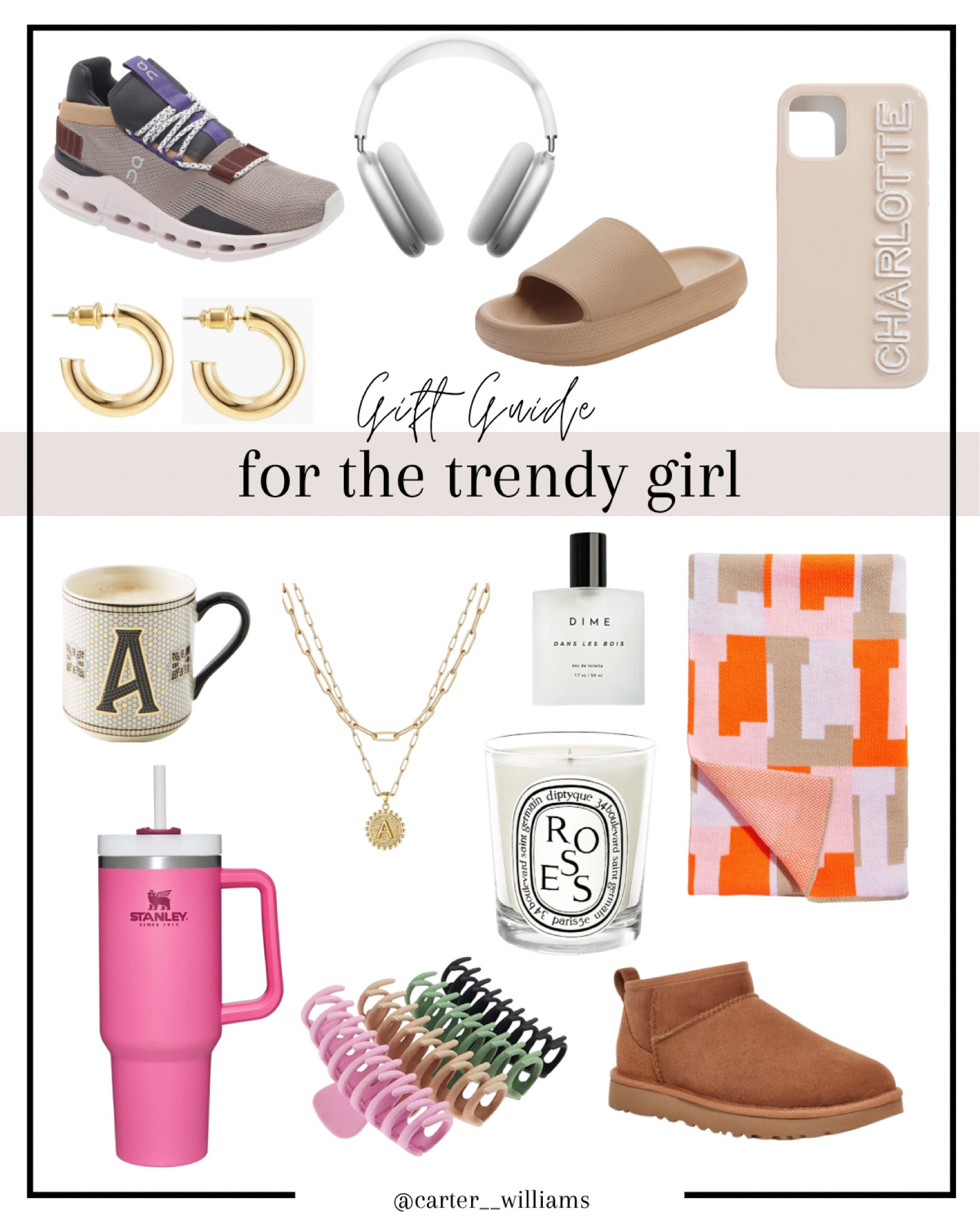 Gift guide for the trendy girl 💁🏼‍♀️


#christmas #giftidea #ugg #stanleycup #blanket #phonecase #goldjewlrey #clawclip #candle #perfume #sneakers #headphones

#LTKGiftGuide #LTKHoliday #LTKstyletip