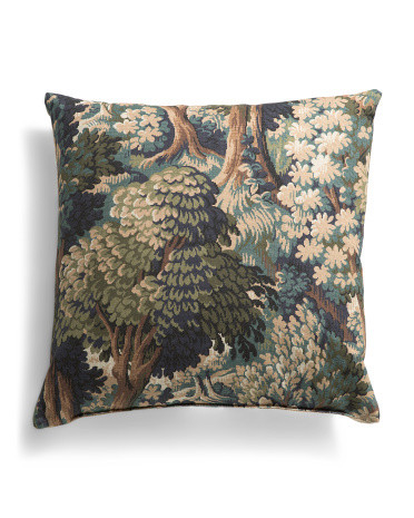 Made In Usa 22x22 Into The Woods Tapestry Oversized Pillow | TJ Maxx