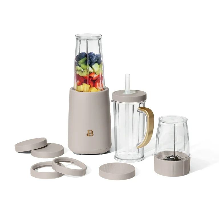 Beautiful Personal Blender Set with 12 Pieces, 240 W, Porcini Taupe by Drew Barrymore | Walmart (US)