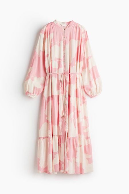 Pink patterned midi dress 

#LTKSeasonal #LTKstyletip #LTKfindsunder50