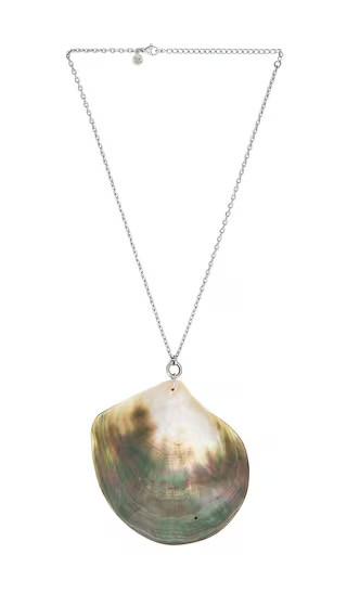 Abalone Shell Necklace in Silver | Revolve Clothing (Global)
