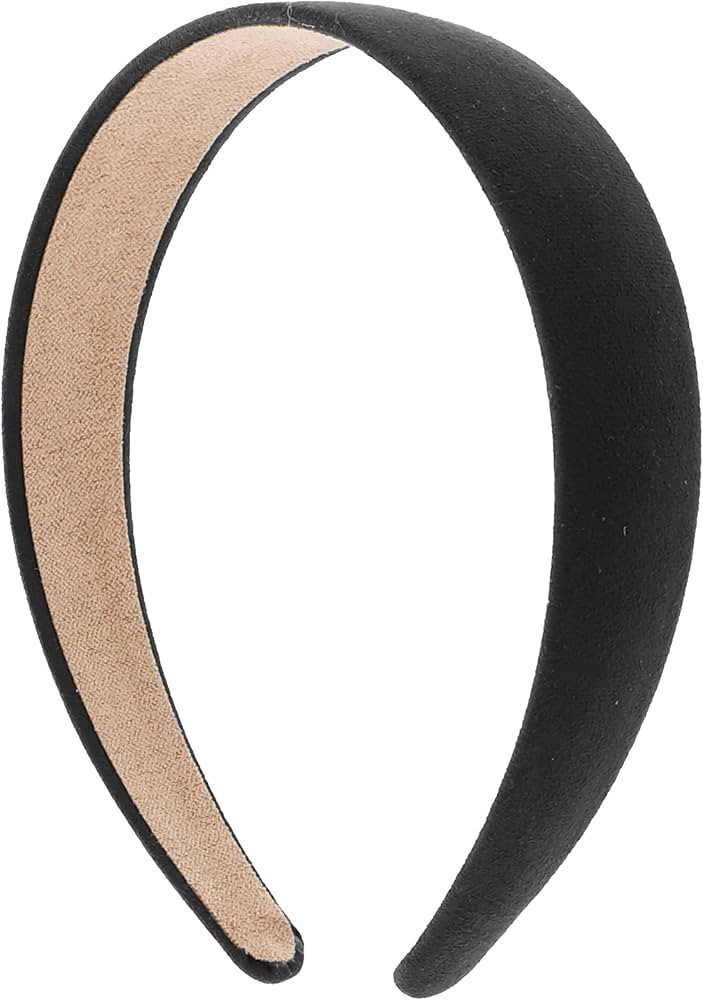 1 Inch Wide Suede Like Headband Solid Hair band for Women and Girls - Black | Amazon (US)
