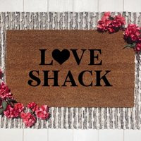 Love Shack Doormat | Valentine's Day Cute Welcome Mat Heart Home Decor Housewarming Gift | Etsy (US)