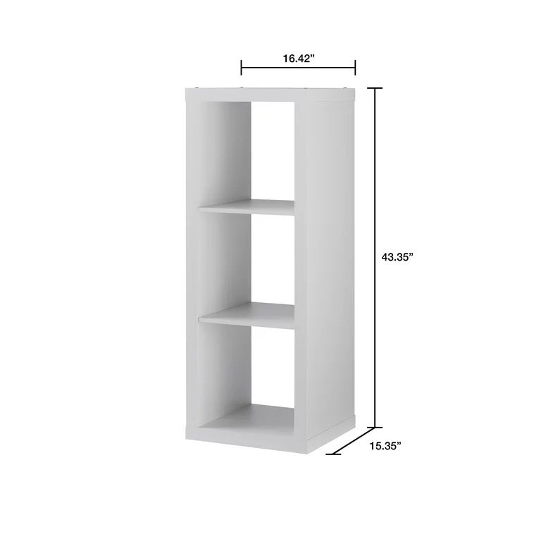 Better Homes & Gardens 3-Cube Storage Organizer, Textured White - Walmart.com | Walmart (US)