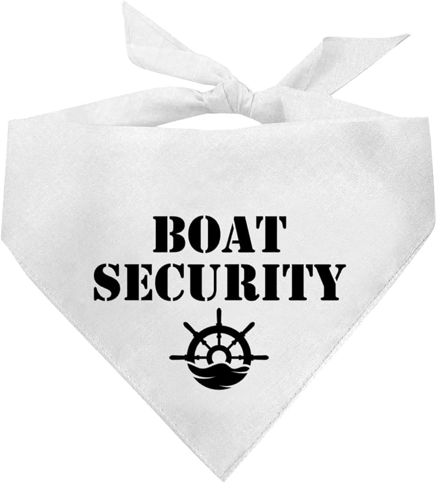 Boat Security Dog Bandana, Dog Boating Accessories, Dog Lake Essentials, Funny Dog Bandana, Pet D... | Amazon (US)