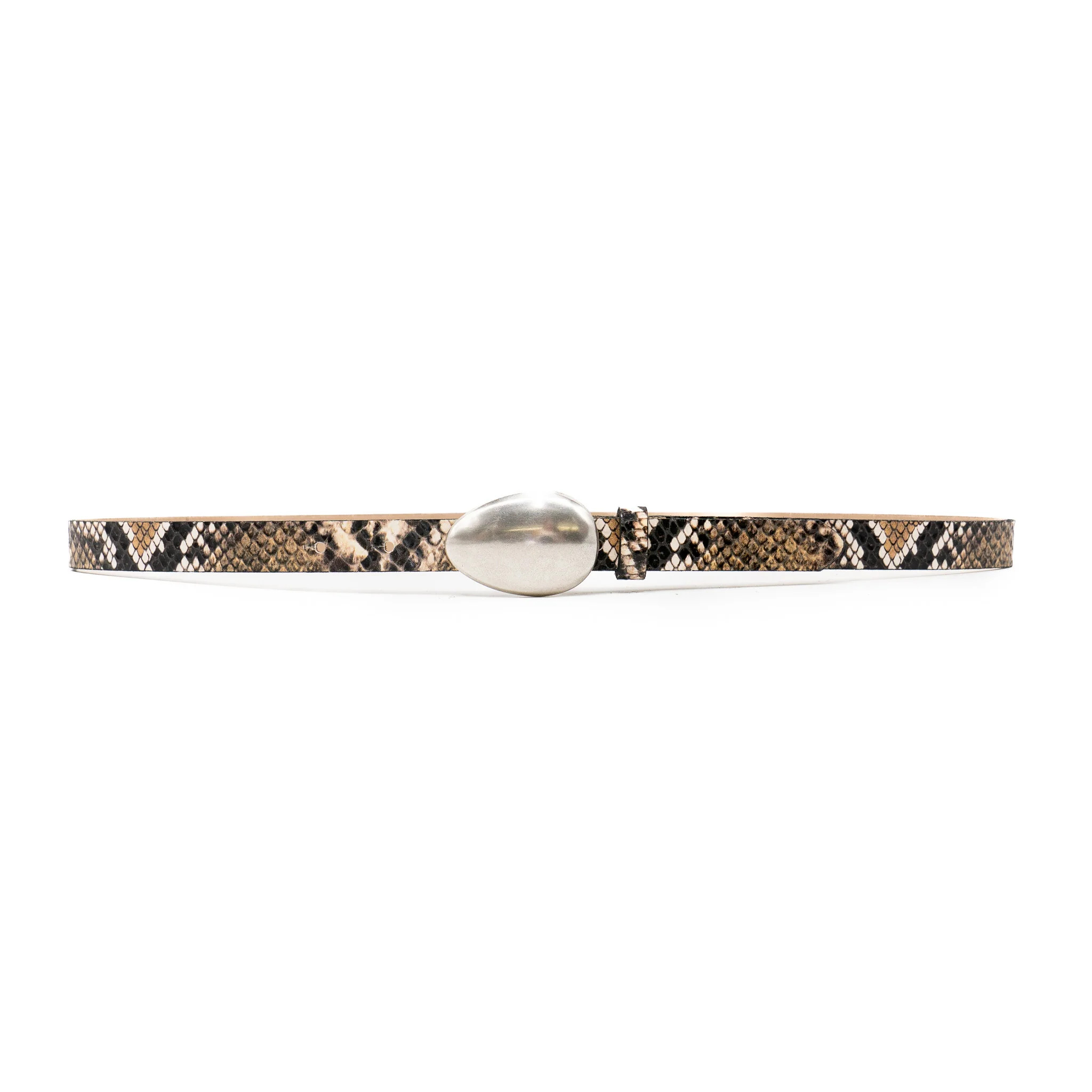 Viera Snake Print Italian Leather Belt | Streets Ahead | Streets Ahead Inc