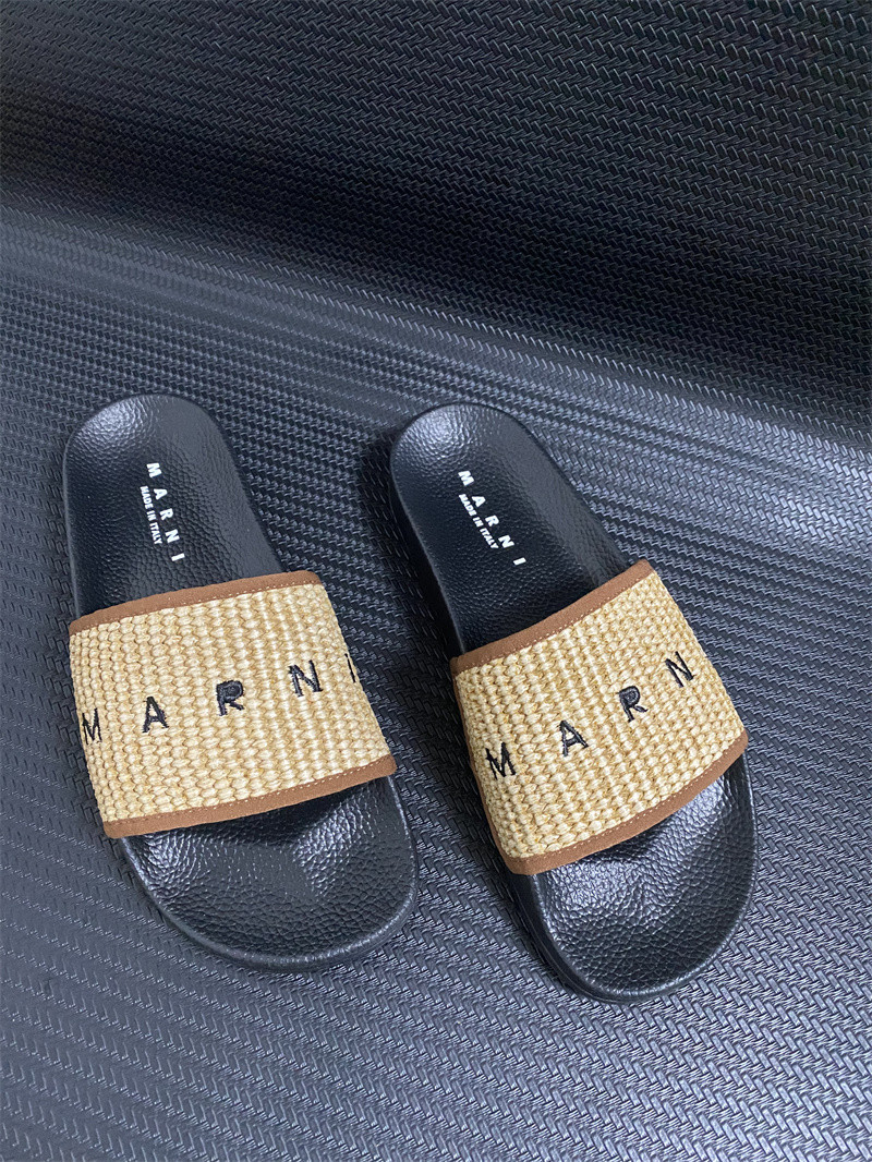 Mar-ni Dupe Wave knit Sandals Womens women knit slippers flat shoes fashion summer shoes slipper ... | DHGate