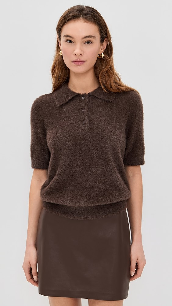 Fuzzy Short Sleeve Polo | Shopbop