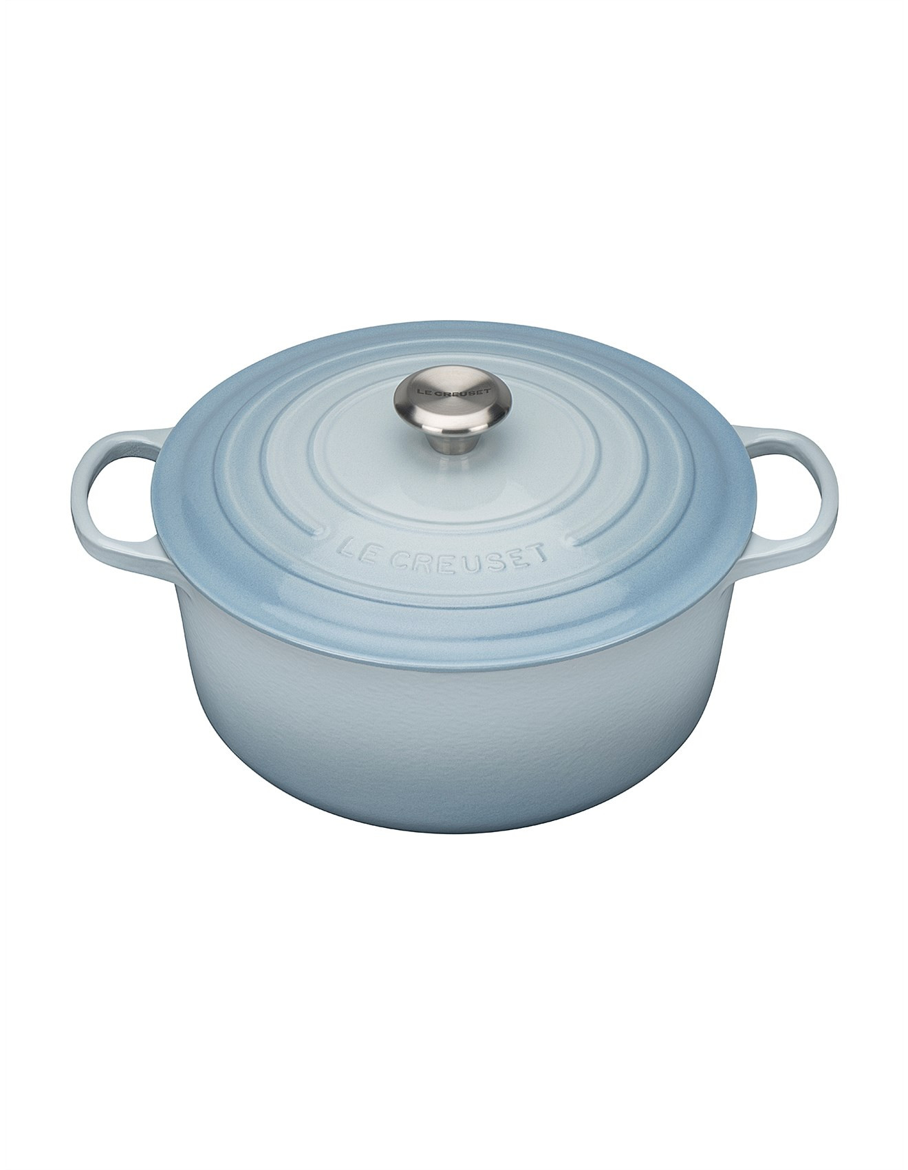 Cast Iron Round Casserole Coastal Blue 28cm 6.7L | David Jones (Australia & New Zealand)