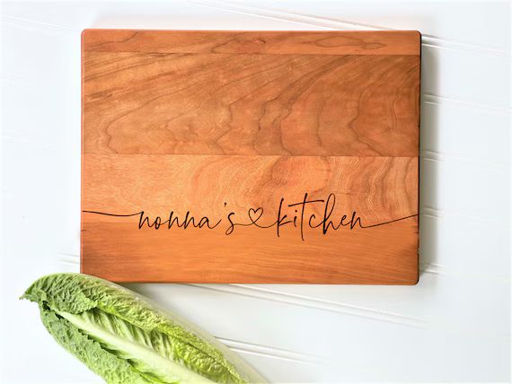 Cutting Board Personalized with Nonna's Kitchen. Mother's Day Gift for Nonna, Custom Christmas Gi... | Etsy (US)