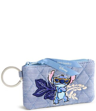 x Lilo & Stitch Leafy Blooms Chambray Zip ID Case | Dillard's