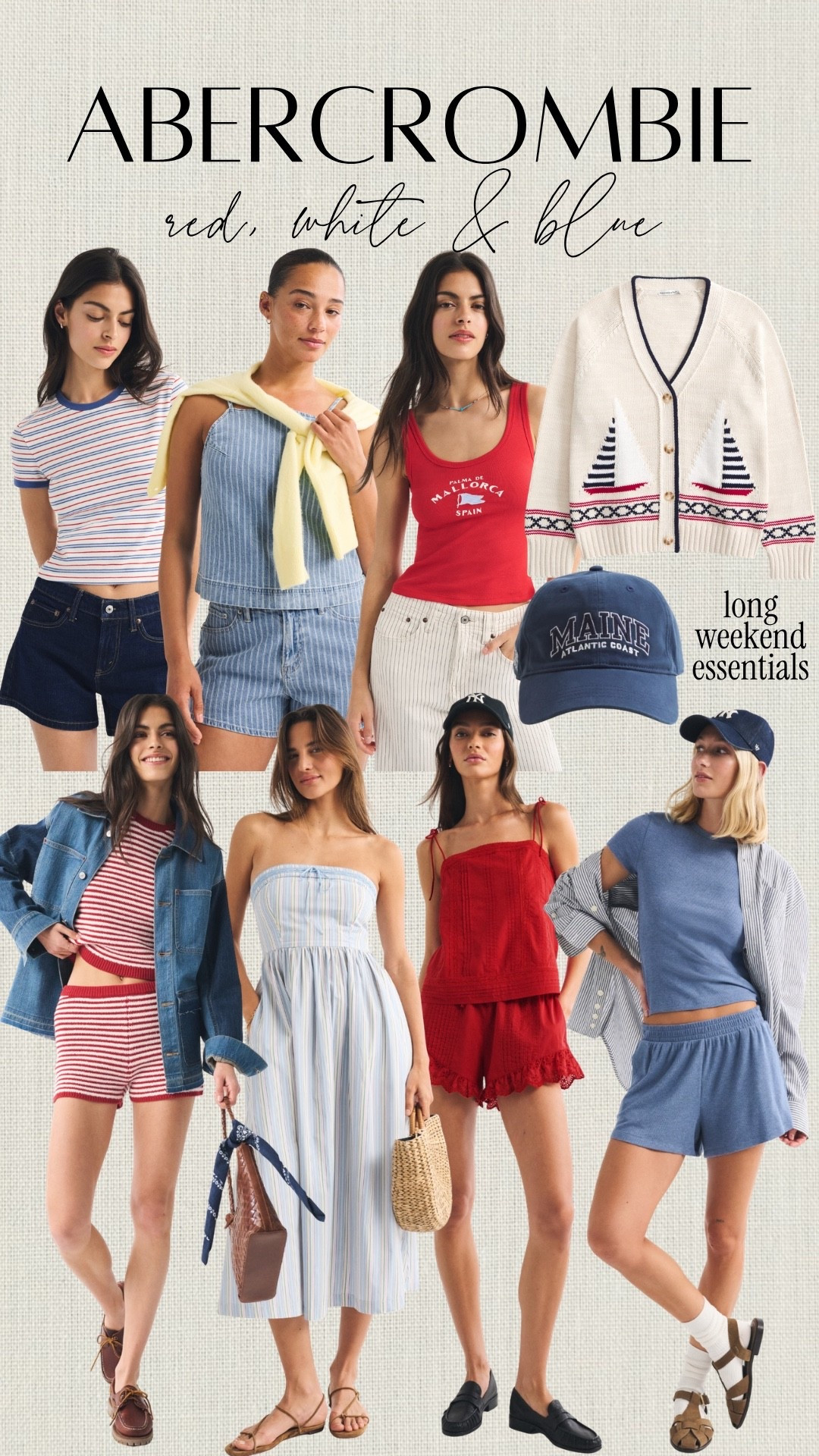 @abercrombie American Summer outfits! Red, white and blue perfect for Memorial Day weekend, July 4th and all summer long. #AbercrombiePartner

#LTKSaleAlert #LTKSeasonal