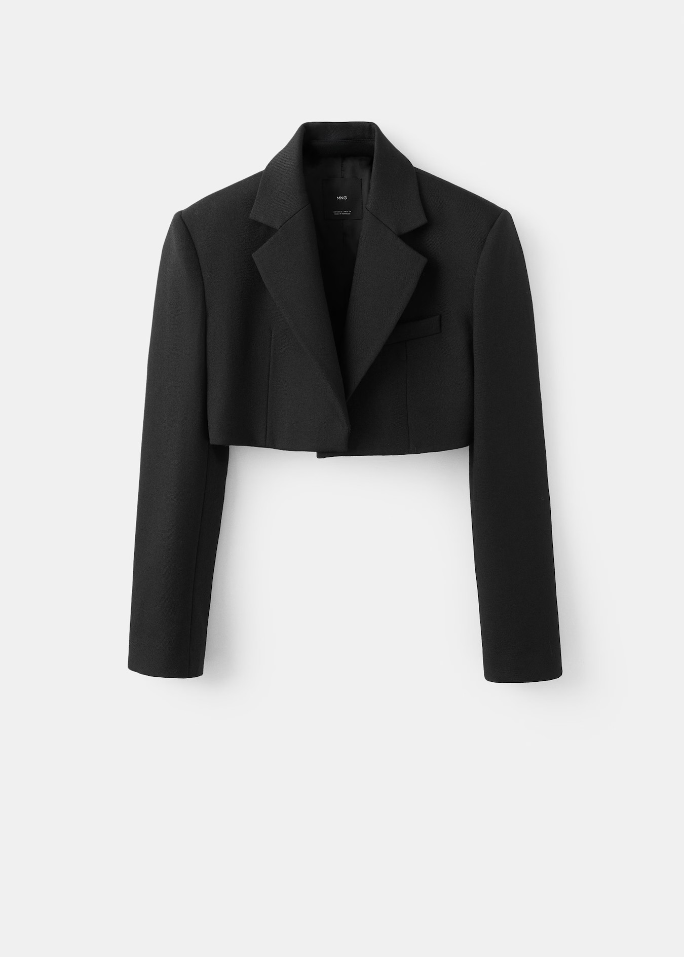 Wool cropped suit jacket - Women | MANGO United Kingdom | Mango EU