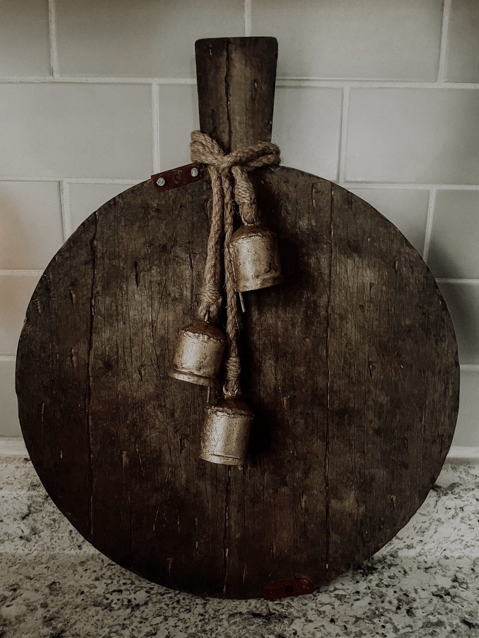 Found these small vintage brass bells at Hobby Lobby today. They were only 2.99 because of the 50% off Christmas sale😮‍💨 what a steal. Grabbed a few sets for my bread boards🔔🤎

#christmasdecor #highendlooksforless #vintagebells #breadboards 

#LTKHome #LTKSeasonal