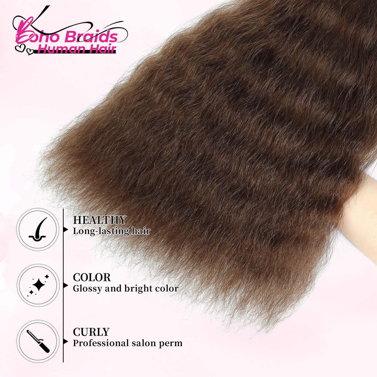 Morichy Super Wave Bulk Human Hair for Braiding Boho Braids4 Bundles 100g 18inch Human for Boho B... | Amazon (US)