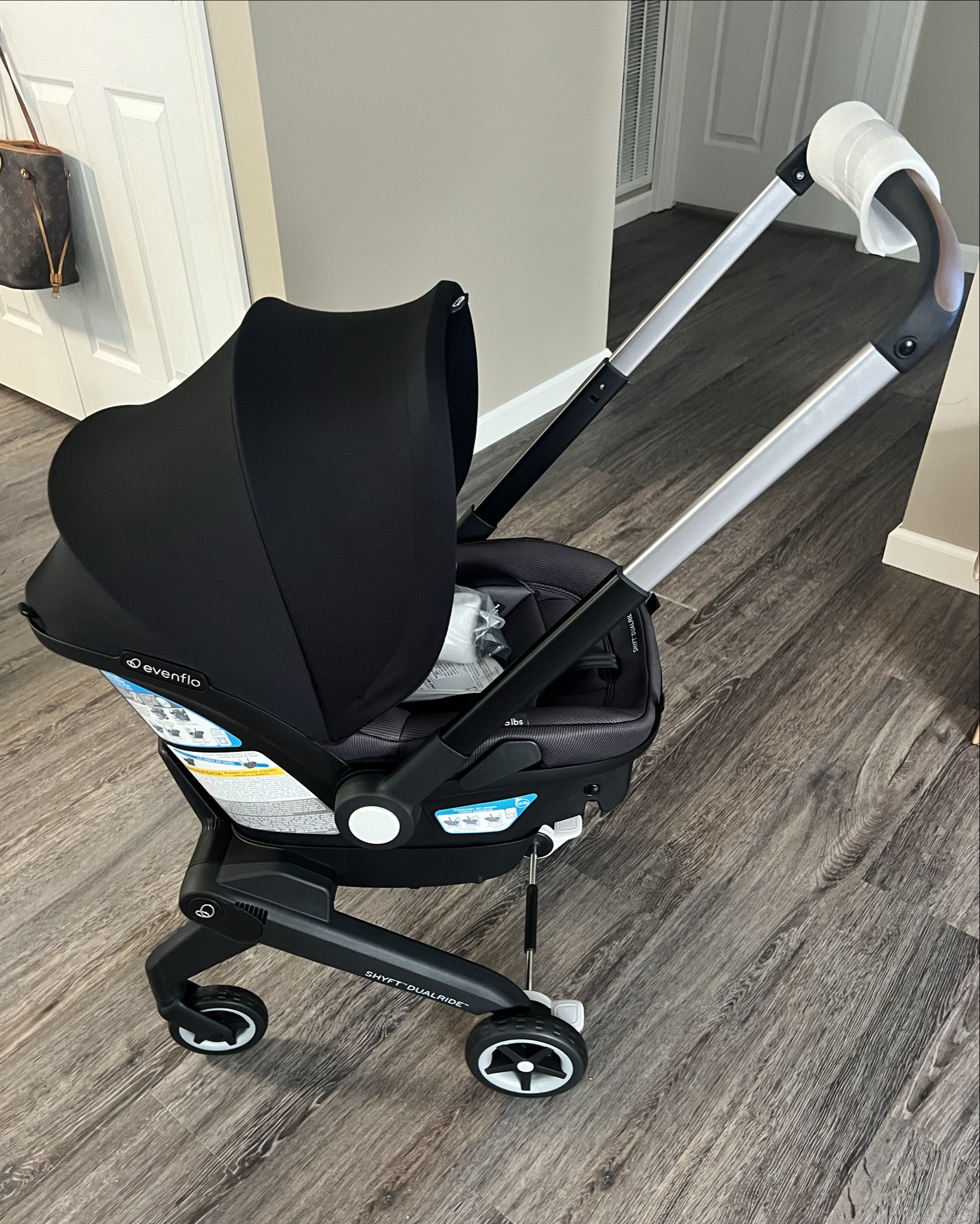 Evenflo Shift Dualride Car seat and Stroller combo in Boone Grey 

#LTKActive #LTKKids #LTKBaby