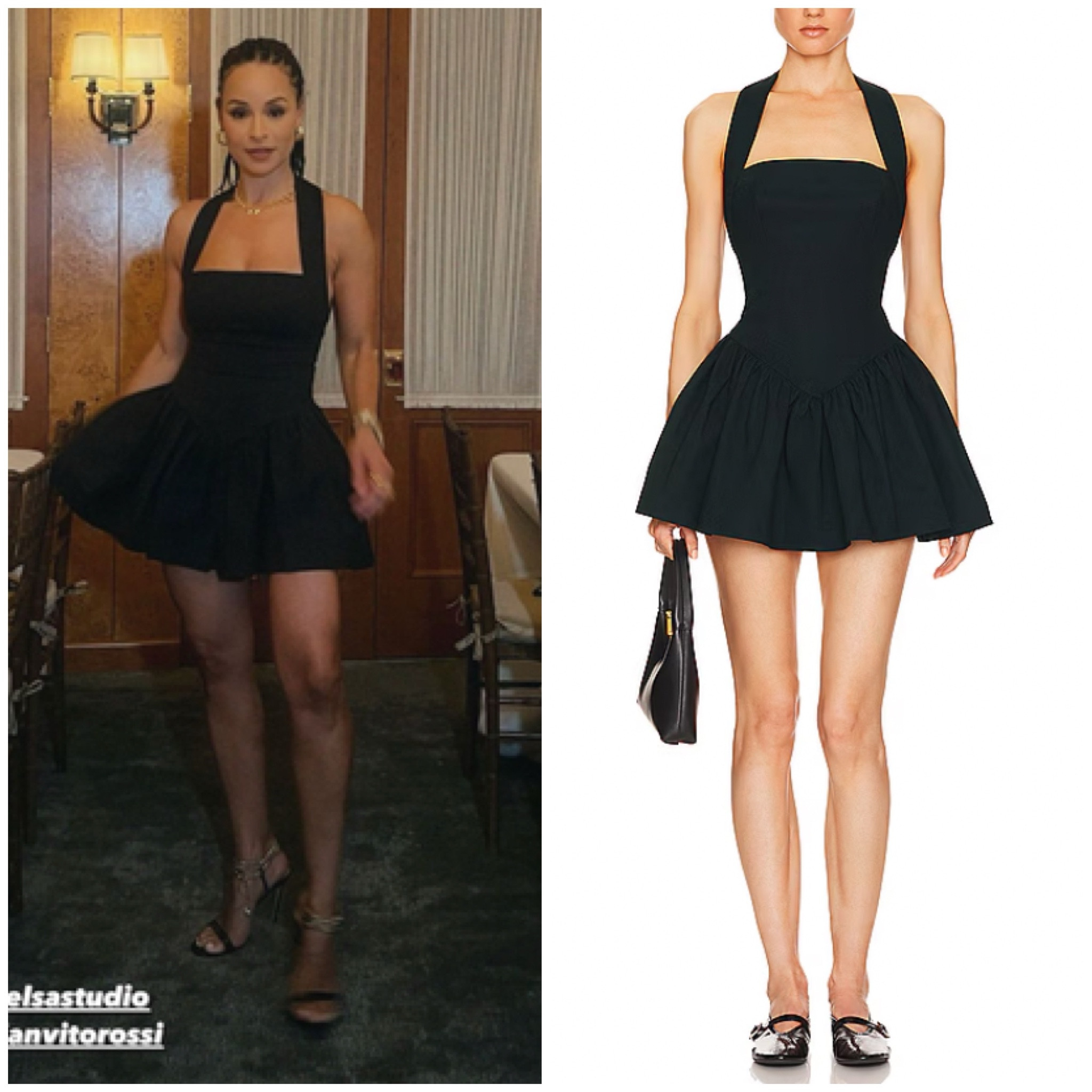 Styling the Faille Halter Mini Dress