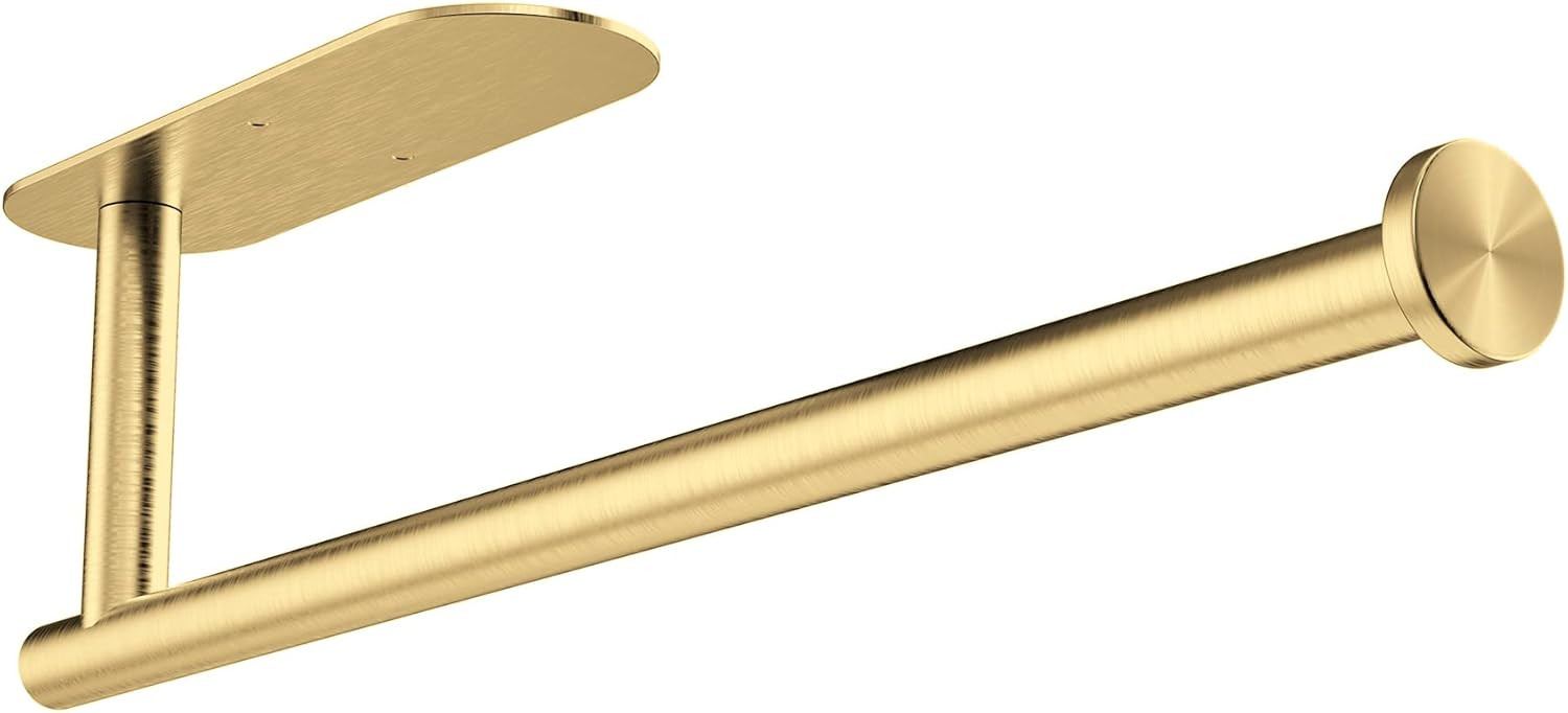Paper Towel Holder Under Kitchen Cabinet - Self Adhesive Paper Towel Holder, Gold Stainless Steel... | Amazon (US)